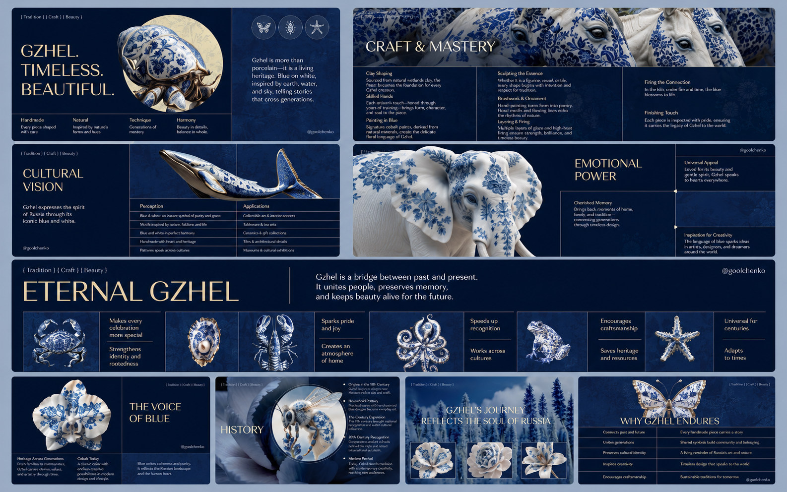 Eternal Gzhel publication design visual